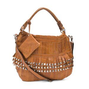 AMERILEATHER Brown Leather Tutu Hobo
